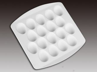 Square egg tray